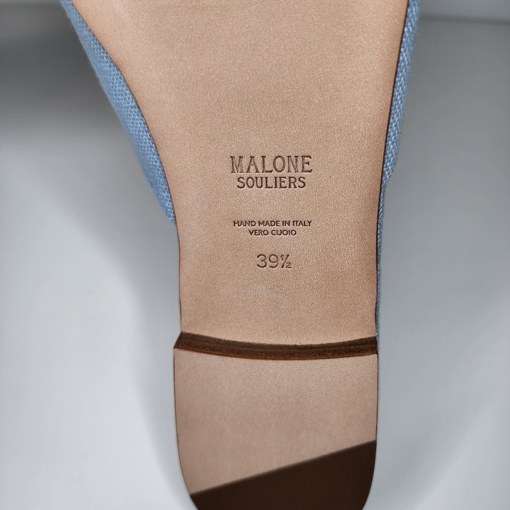Malone Soulier Vargas Bow Womens Flat Sandals Size In Blue Size 39.5 - Picture 6 of 9